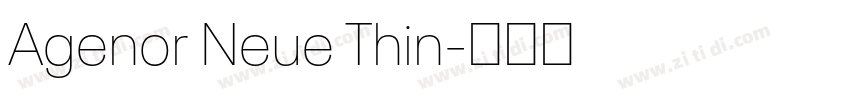Agenor Neue Thin字体转换